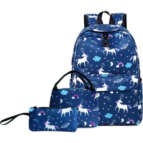 New 2021 Fashion Backpacks School Children Schoolbags For Girls Primary unicorn School Bags Printing Backpack Set