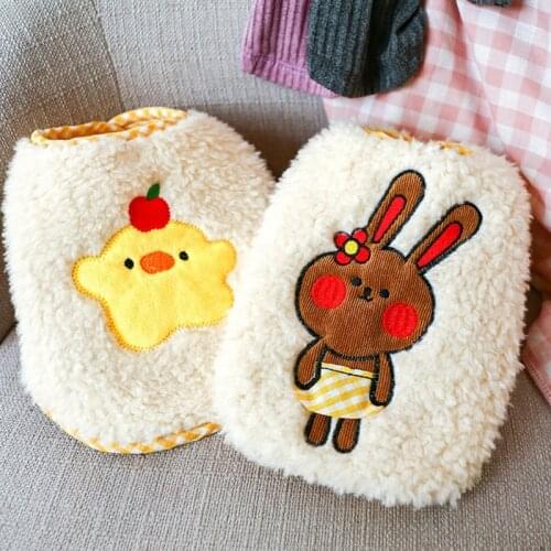 Pet Dog Clothes Cute Animal Print Lamb Wool Knitting Vest Coat Dog Jacket Sweatshirt Cat Sweater Pets Clothing