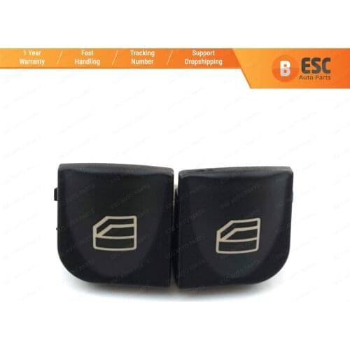 ESC EDP83 2 Pieces Window Switch Button Cover Front Left Door (Driver Side) for Mercedes C Series W203 W209