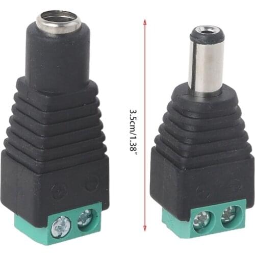 YYDS 12V DC Power Connector 5.5mmx2.1mm 12V Power Jack Connector for Led Strip CCTV Security Camera Maximum 5A Current 3-36V