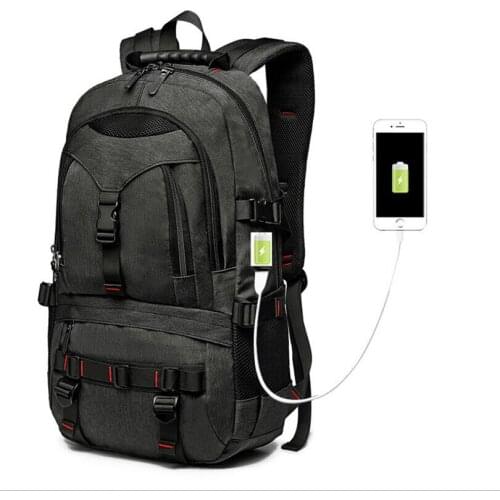 Mens Oxford cloth backpack usb multi-function computer backpack outdoor large capacity waterproof travel