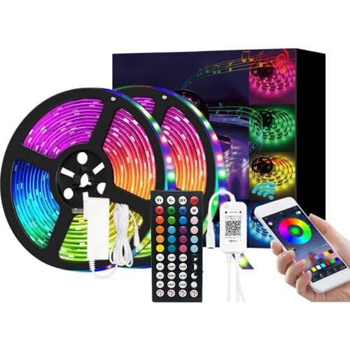 Bluetooth APP LED Strips 12v LED Light RGB 5050 SMD LED Strip Lights for Christmas Interior Room Decoration Waterproof Neon Lamp