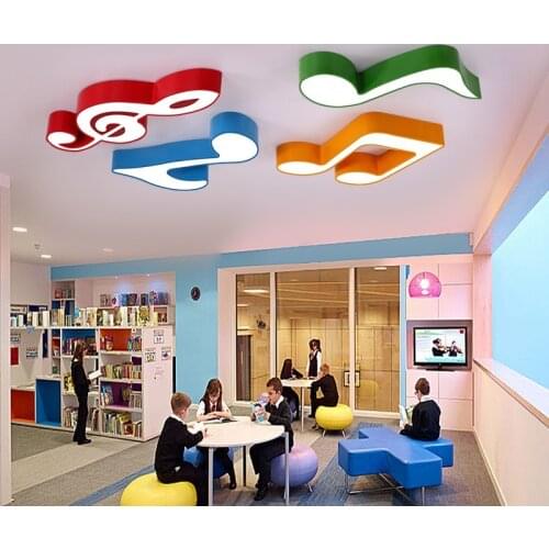 Piano music classroom LED ceiling lamp notes kindergarten cartoon lights childrens cartoon molding piano training ceiling light