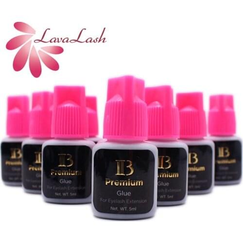 10 Bottles I-Beauty Korea IB Premium Glue Individual Eyelash Extensions Glue Pink Cap 5ml False Eyelash Glue Tools Wholesale