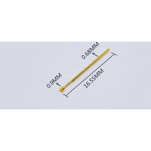 100Pcs Metal Plated Probe PA50-H2 Spring Thimble Burning Chip Scalable Test Probe Diameter 0.68 MM