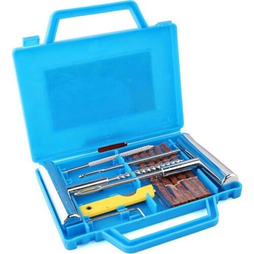 11pcs Car Van Motorcycle Bike Emergency Heavy Duty Tubeless Tire Puncture Professional Repair Kit Plug Set Tyre Repair Kit