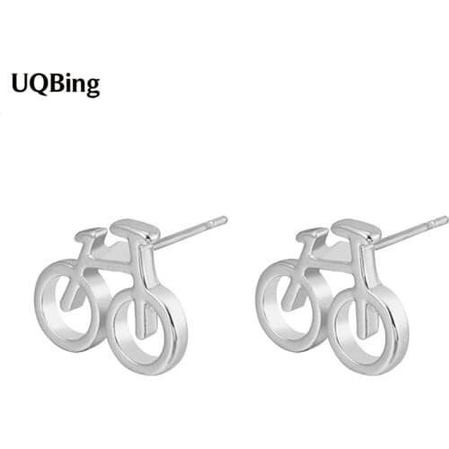 2021 New Fashion 925 Sterling Silver Bicycle Stud Earrings For Women Gifts Jewelry