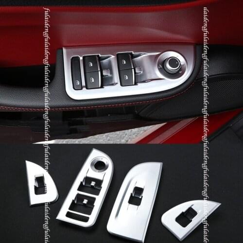 4pcs For Alfa Romeo Giulia 2017-2020 ABS Matt Interior Car window switch panel cover Trim Car Accessories