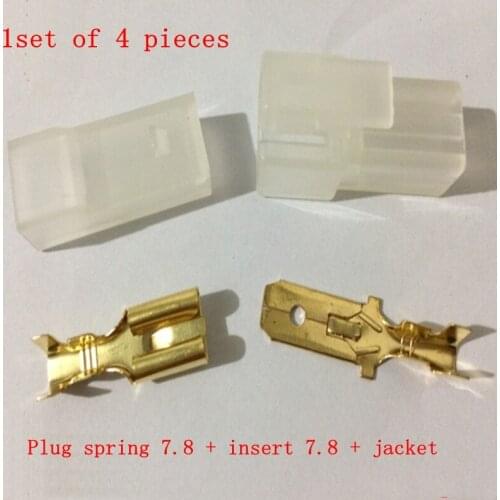 5sets/lot Terminal Block Connector 7.8 Plug Inserts Male Female Pins Terminals Automotive Terminals Connectors