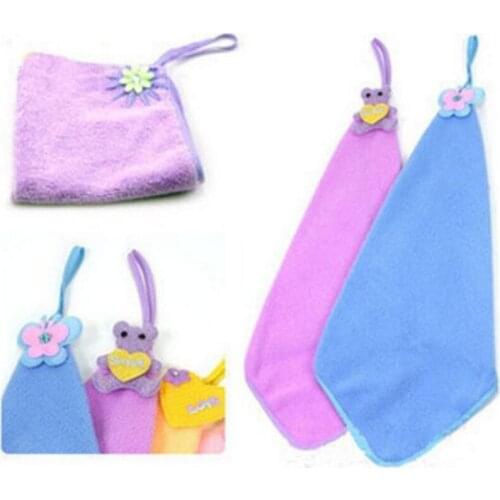 Clean Hearting 5Pcs/Lot Hand Towel Hanging Kitchen Bathroom Soft Cloth Wipe Towels Cotton Dish Cloth 30x30CM Microfiber Fabric