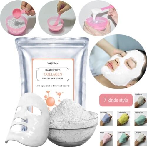7PCS Hydrojelly SPA Jelly Mask Powder Collagen Rose Whitening Deep Cleansing Moisturizing Shrink Pores Jelly Face Mask Skin Care