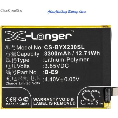Cameron Sino 3300mAh Battery B-E9 for BBK/VIVO V1809, V1809A, V1809T, X23, X23 Dual SIM, X23 Dual SIM TD-LTE