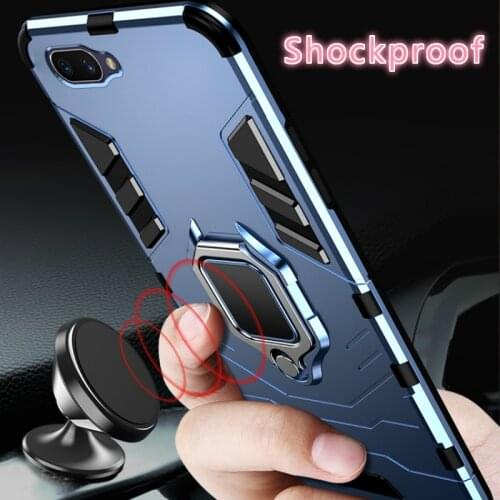 Armor Case For OPPO A5 Reno 3 Reno 2 Pro Case Magnetic Holder Ring Cover For OPPO R9 R9S R11 R11S R17 Plus R17 Pro A3S AX5 Coque