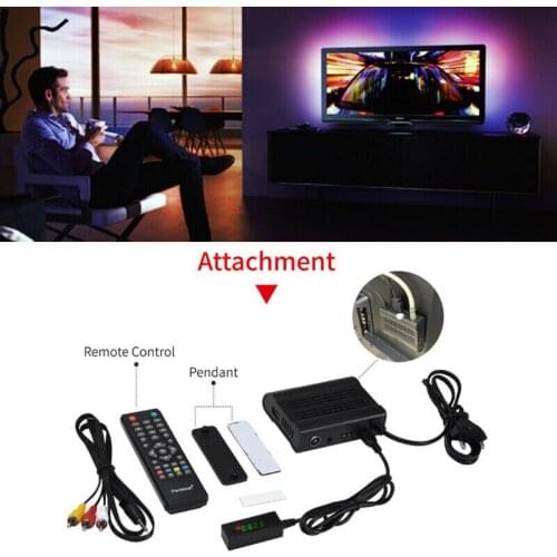 DVB-T2 Set Top Box HD 1080P Digital Decoder TV Receiver Box Remote Controller DVB-T2/DVB-C Dual Signal Source Reception
