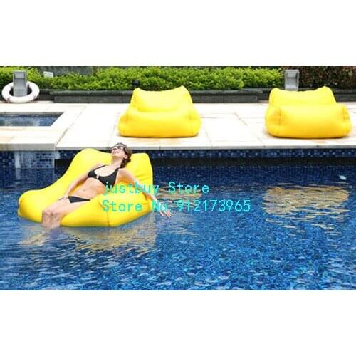 Lake side pool functional 600D Polyester Sleeping Bed Big Cushion BeanBag Chair Bed Backrest Lounge Chair Pillow