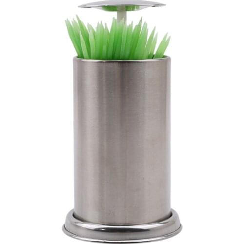Hot Sale Stainless Steel Toothpick Holders Hotel Restaurant Home Table Decorations Automatic Toothpick Holders