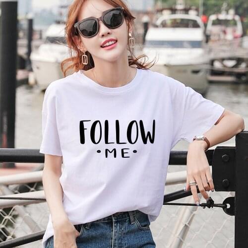 Harajuku Letter Print Cotton T Shirt Tees Womens Graphic Tee Logo T Shirt Girls Printed Top Hipster Women Sexy Clothes Couples
