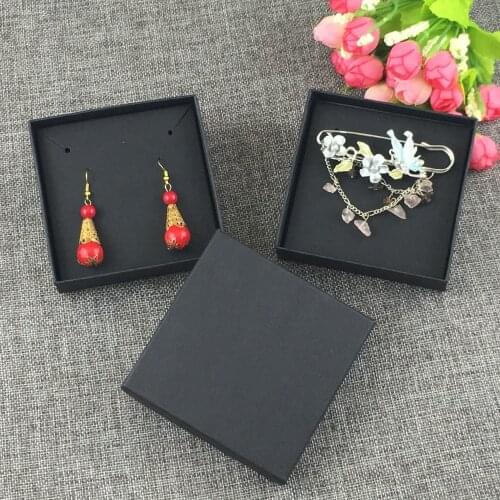 High Quality Black Necklace Earring Bracelet Displays Cases Jewelry Organized Hand Chain Storage Packing Small Gift Boxes 12Pcs