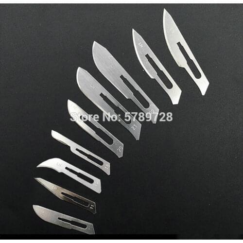 200Pcs/lot 10# 11# 12# 15# 20# 21# 22# 23# 24# Carbon steel surgical blade, Scalpel, knife blade for teaching experiments