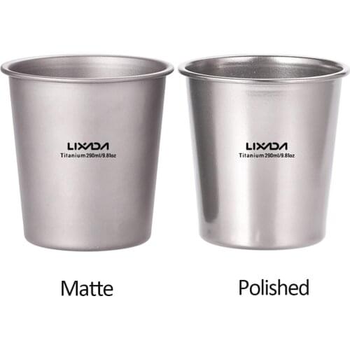Lixada 290ml Lightweight Titanium Beer Cup Juice Tea Cup Camping Mug for Outdoor Camping Hiking Backpacking Picnic 캠핑용품