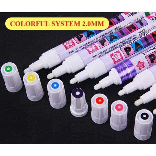 SAKURA Paint Marker Pen Glass/Steel/Rubber/Wood/Plastic/Clothes High Light Pen Graffti Oily Marker Marcador Caneta Stationery