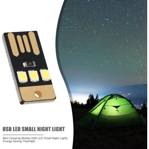 Outdoor Camping Mini LED Lights Portable Energy Saving Flashlight Rechargeable Lamp USB LED Keychain Night Hiking Tent Lamp