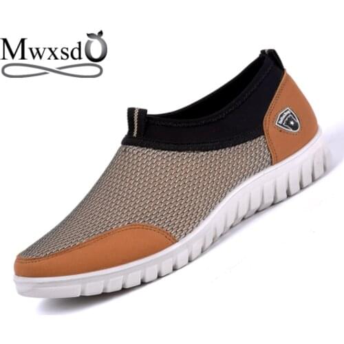 Mwxsd summer mens casual flat shoes men breath cool shoes hollow out breath shoes male Fretwork flat walk shoes