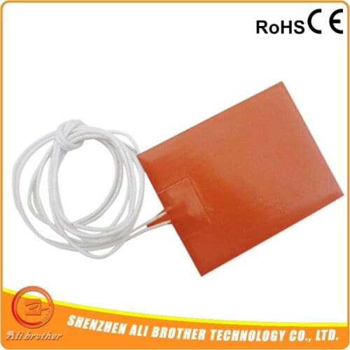 Customizable 220V 50W 92x144mm silicone rubber Heated Bed