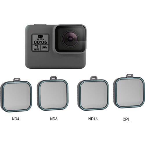 ND 4 8 16 CPL Filter Lens Filters for Gopro Hero 5 Hero 6 Hero 7 Action Camera Accessories Lens Screen Protector Kit for Gopro