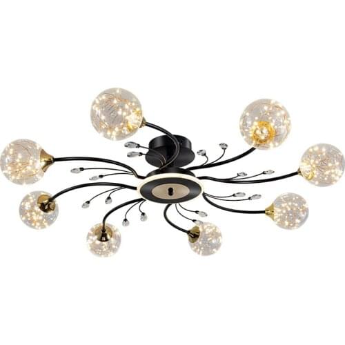 New Crystal Modern LED Ceiling Chandelier Lights For Living Room Bedroom Kitchen Fixture Lights LED Chandeliers Ceiling Lamp