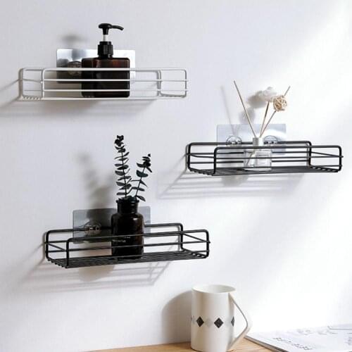 Bathroom Accessories Punch Free Bathroom Shelf Bathroom Organizer Storage Rack Organizer Shower Wall Shelf Kitchen Basket