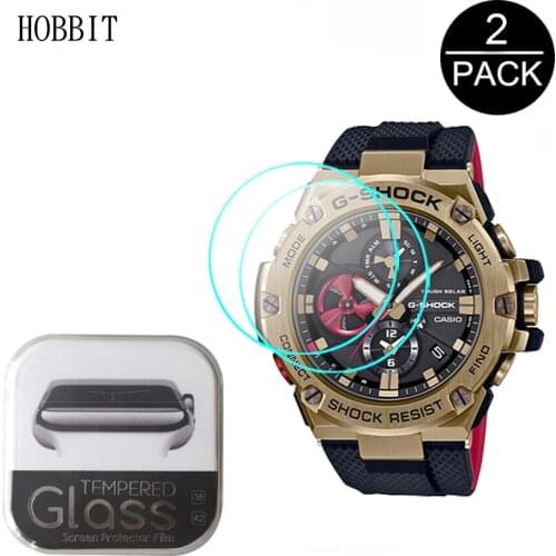 2Pcs Clear Explosion Proof Glass For Casio G-SHOCK GST-B100 GST-B100RH SmartWatch Screen Protector film 2.5D 9H Tempered Glass