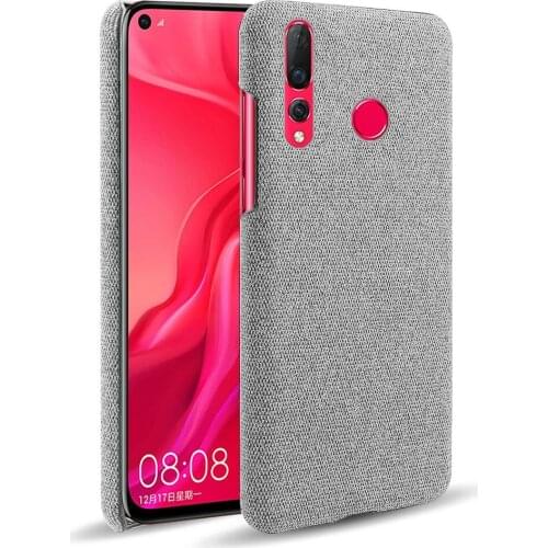 Cloth Cases For Huawei Nova 4 Case Slim Retro Cloth Hard Phone Cover For Huawei Nova 4 4e Nova4 Nova4e 4 e Funda Coque Capa