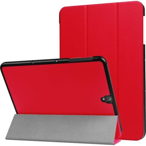 Ultra Slim 3-Folder Flip PU Leather Skin Magnetic Shell Stand Cover Sleeve Case For Samsung Galaxy Tab S3 9.7 T820 T825 Tablet