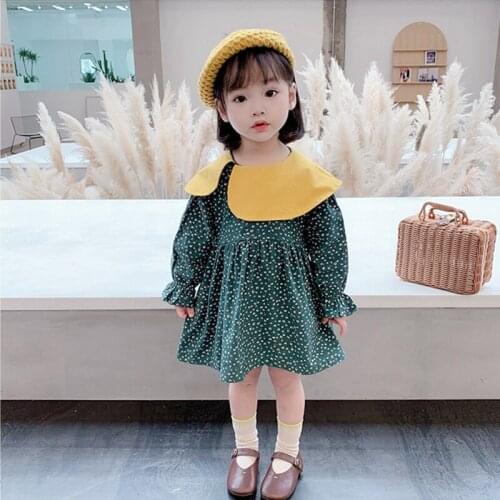 Spring kids girl baby clothes floral dress for 1234 year girl clothing child fashion design belt princess birthday dresses dress