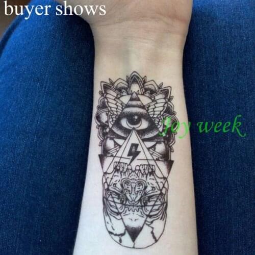 Waterproof Temporary Tattoo Sticker eye of God totem myth arrow tatto stickers flash tatoo fake tattoos for women men gril
