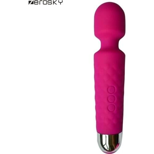 Zerosky Waterproof Vibrator AV Stick USB Chargeable Vibrating Magic Wands Massager Vibrator Sex Toys for Women
