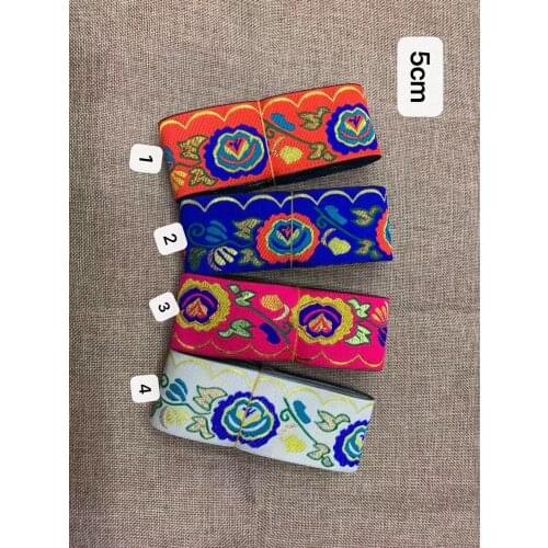 5cm ethnic style jacquard webbing,QC0422C