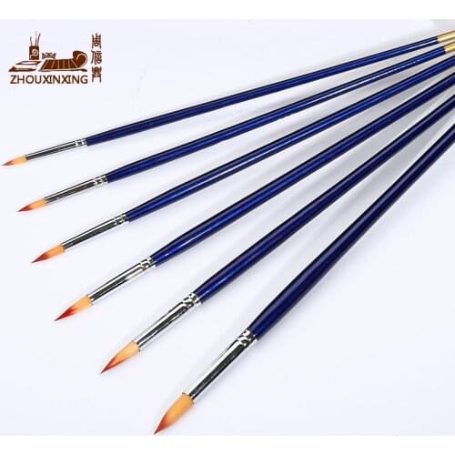 Zhouxinxing Nylon hair brush Pearl sapphire gold tail watercolor painting brushes sets of gouache oil painting pen art brush