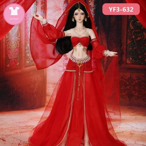 1/3 Doll BJD Clothes girl SD Super Gem Girl Elegant skirt One piece Anime Figure Toys Accessories