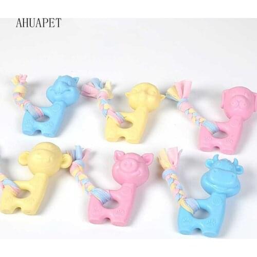 1Pcs Cheap Interactive Puppy Toys Dog Chew Dla Psa Rubber ResistanceTo Bite Drop Shipping Soft Tooth Cleaning Intelligence Teddy