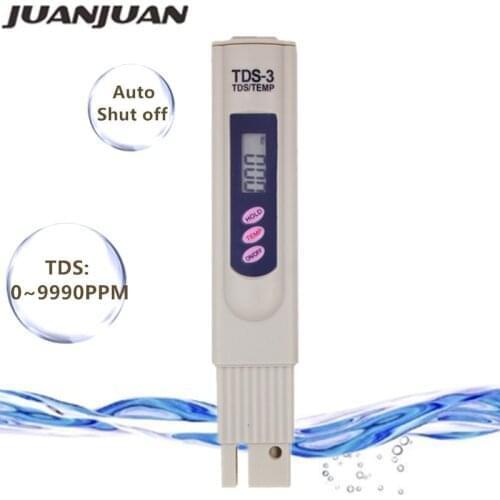 10pcs/lot Digital TDS Meter 2 in 1 TDS Temp Testers 0 - 9990 ppm Filter Water Quality Purity Tester for Aquarium Pool 20%OFF