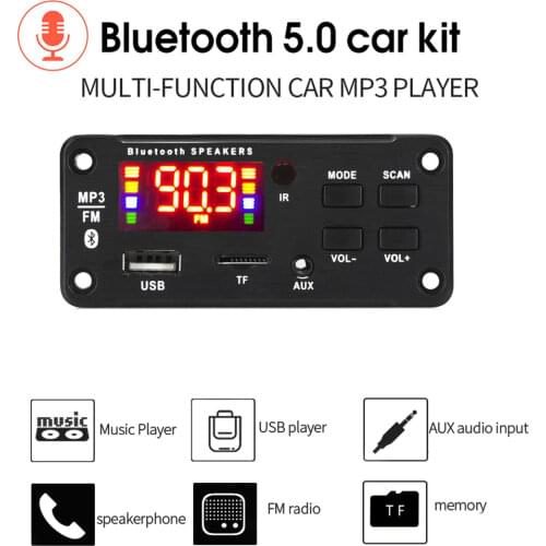 2*25W amplifier Car Audio USB TF FM Radio Module Wireless Bluetooth 12V MP3 WMA Decoder Board MP3 Player with Remote Control