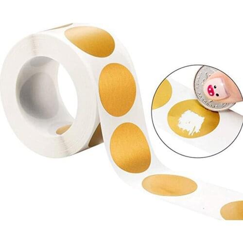 300pcs Round Silver Scratch Off Stickers Scratch Off Labels Sticker For Party Activity Favors Stationery Sticker