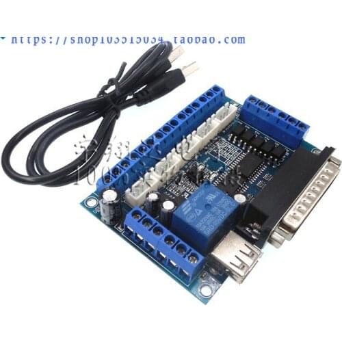 I91 5 Axis CNC Breakout Board With Optical Coupler For Stepper Motor Driver MACH3