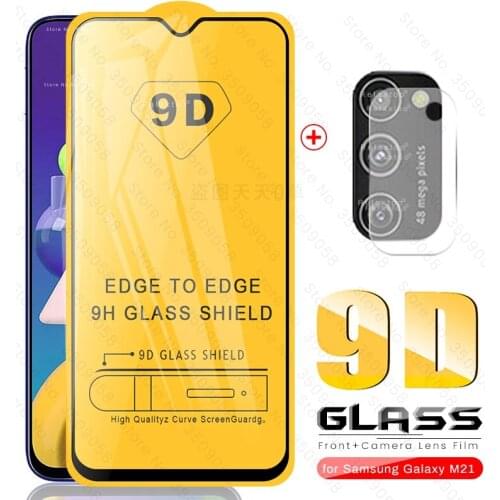Чехол самсунг m 21 glass 2-in-1 9d camera lens film+screen protector for samsung galaxy m21 2020 sm-m215f/ds 6.4'' phone film 9h
