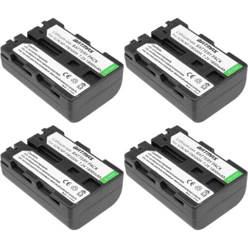 Batmax 4 Pcs Batteries NP-FM500H NP FM500H NPFM500H Battery for Sony Alpha SLT A57 A65 A77 A99 A350 A550 A580 A900