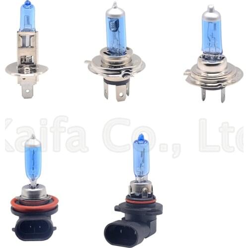 Blue Car Light H1 H3 H4 H7 H9 H11 9005 HB3 9006 HB4 Auto halogen lamp bulb Fog Lights 55W 100W 12V Super White Headlights Lamp