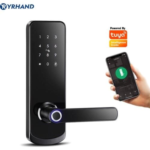 Fingerprit Electronic Door Lock with APP WIFI Smart Touch Screen Lock Digital Safe Code Keypad Deadbolt For Home Hotel Apartment