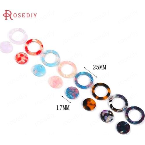 F550)10 pieces Acetate Acrylic Pattern Round Circle Earrings Charms Pendants Diy Jewelry Findings Accessories Wholesale